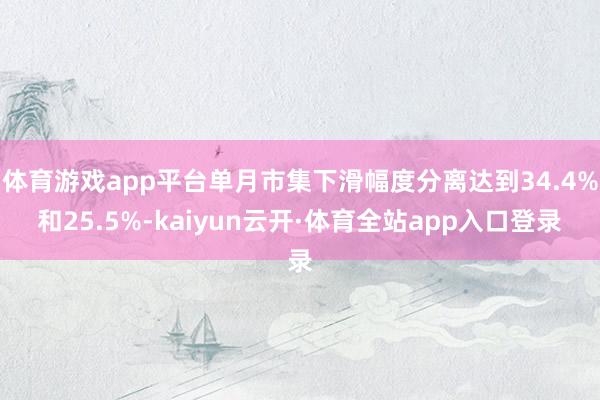 体育游戏app平台单月市集下滑幅度分离达到34.4%和25.5%-kaiyun云开·体育全站app入口登录