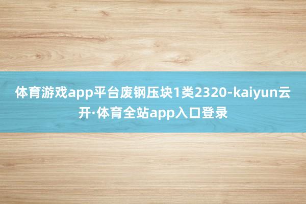 体育游戏app平台废钢压块1类2320-kaiyun云开·体育全站app入口登录