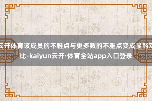 云开体育该成员的不雅点与更多数的不雅点变成显豁对比-kaiyun云开·体育全站app入口登录